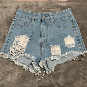 Denim shorts